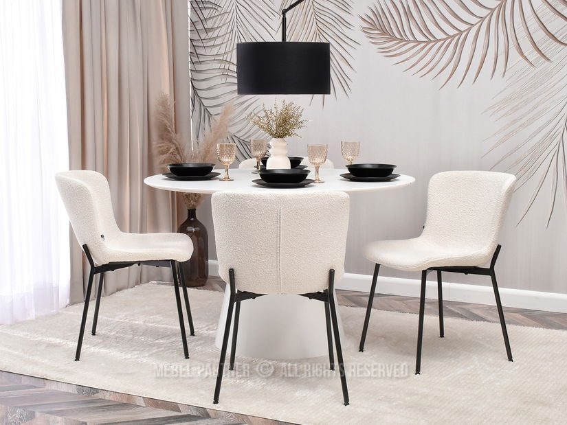 Stolička Kirkland (krémová + čierna)