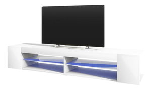 Masă TV Monty 180 (cu iluminat) (alb)