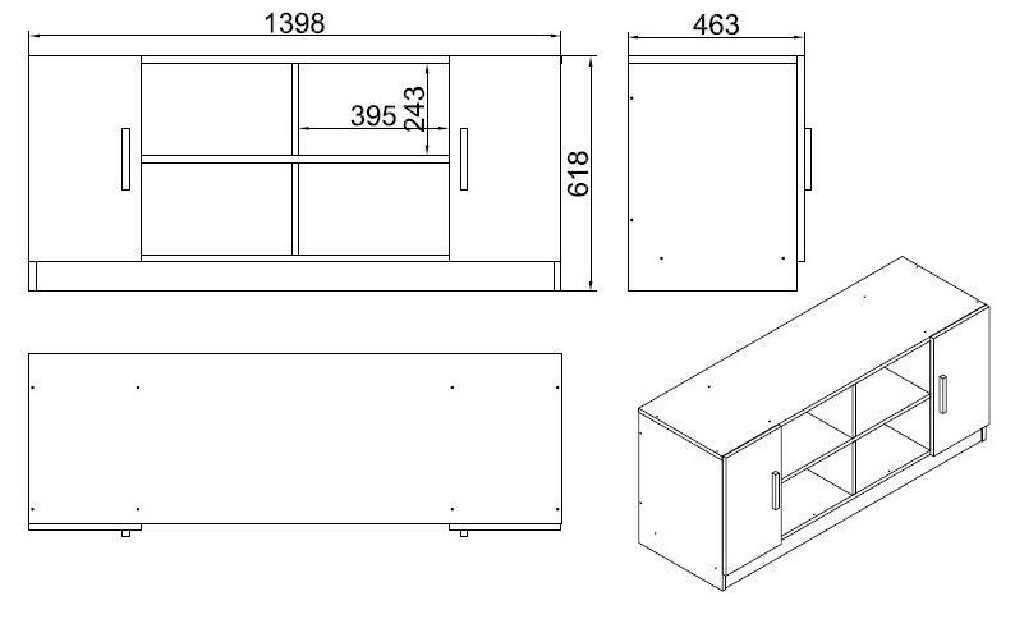 Dulap Vincent 6 (Nuc + Antracit)