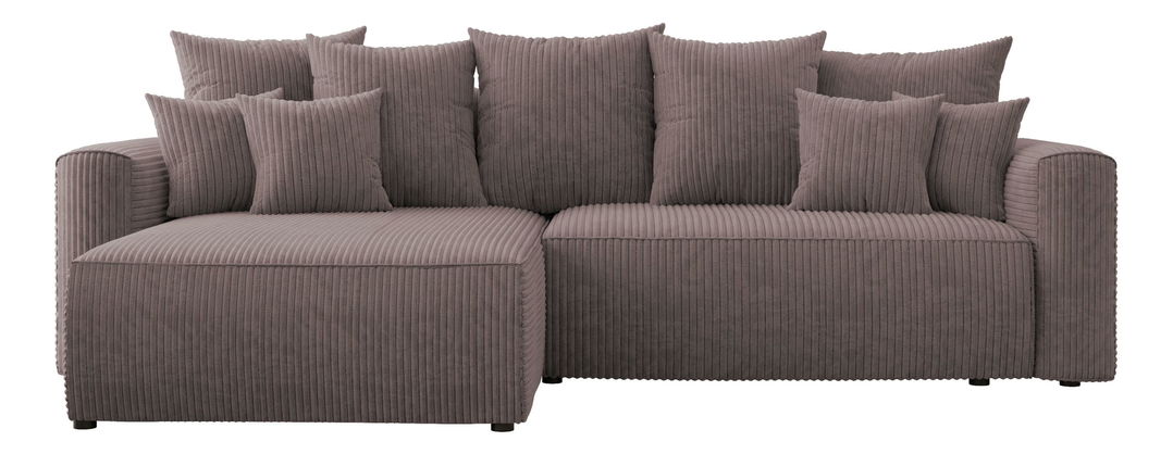 Rohová sedačka Baria (L) (tmavohnedá)