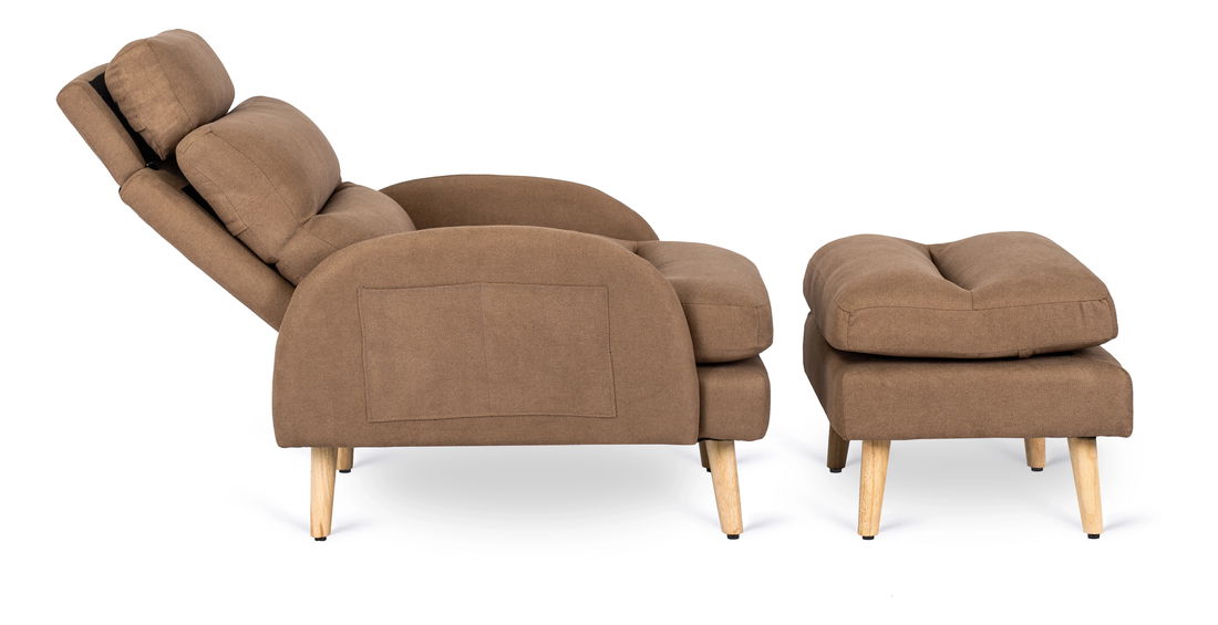 Pozícionáló fotel Hondurenas (barna) (zsámollyal)