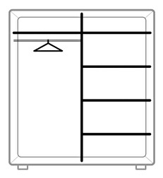 Gardrób Belford (fehér + szonoma tölgy) 