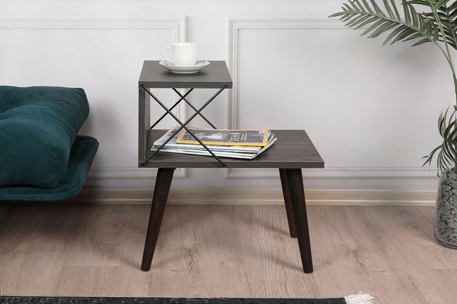 Noćni stolić Crossline (tamnosmeđa)