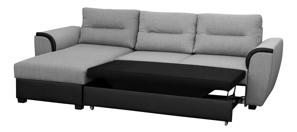 Rohová sedačka Thomas (hnedá + béžová) (L)