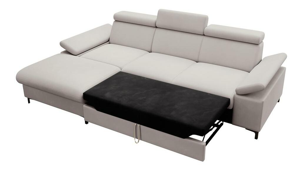 Kutna garnitura Miles (L) (sivo-bež + crna)