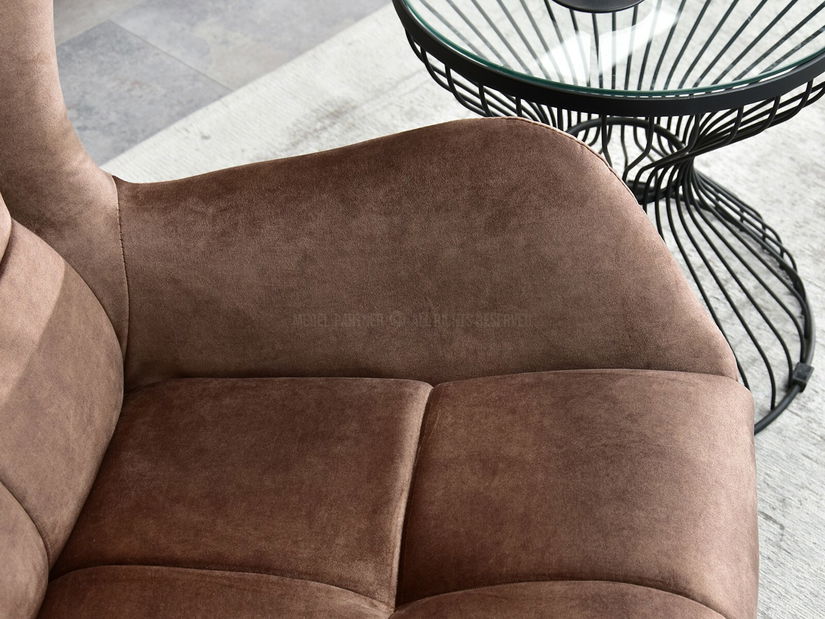 Relaxačné kreslo Norweien (hnedá + čierna)