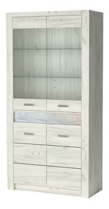 Vitrina Indie 03 (s LED rasvjetom) (craft bijela)