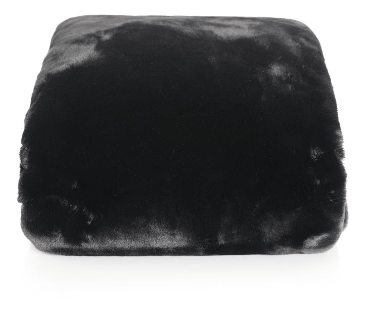 Pătură din blană artificială 150x180 cm Rarea New (negru)