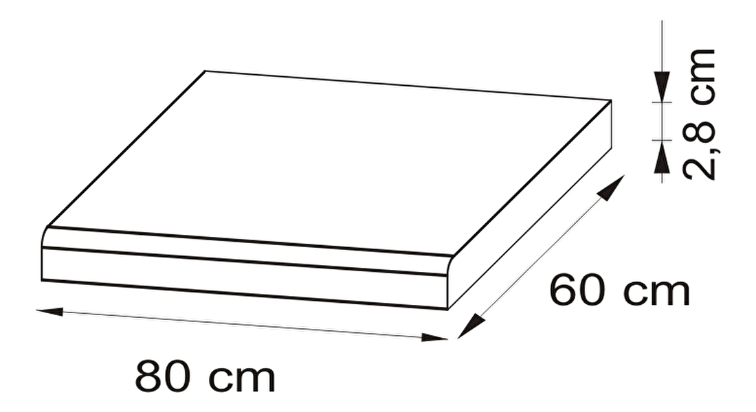 Pracovná doska 80 cm BRW Nika BLAT/80 *výpredaj