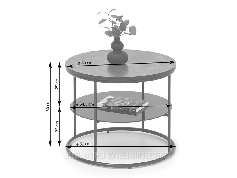 Măsuță de cafea Ringo (grafit + negru)