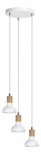 Závesné svietidlo Holly 5949 (biela + buk)