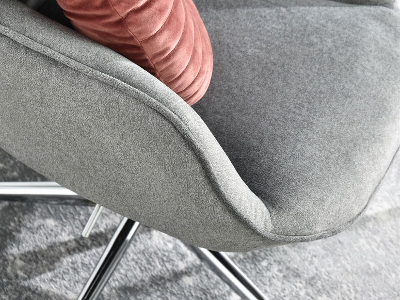 Kreslo Truni (sivá + chrómová)