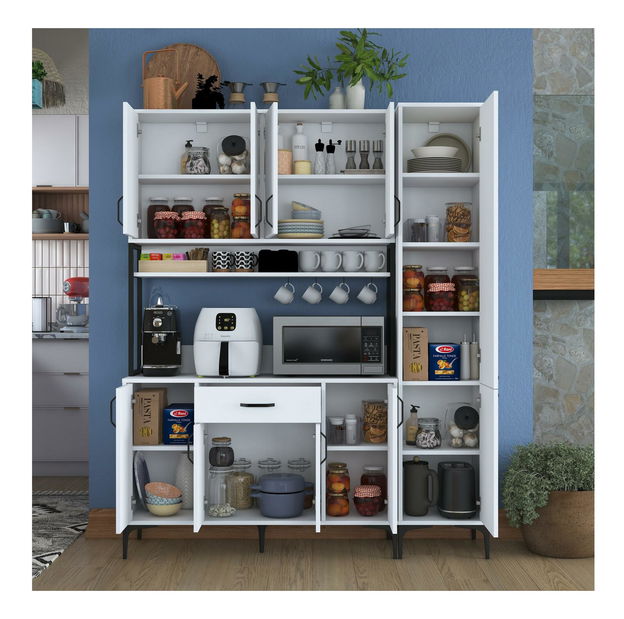 Dulap de bucătărie Jenaretta 34 (alb + negru)