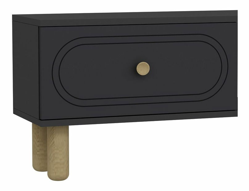 Obývacia stena s krbom Polena (antracit)