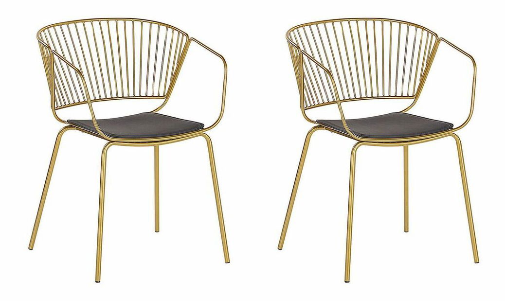 Set 2 ks. jedálenských stoličiek RAGOR (zlatá)