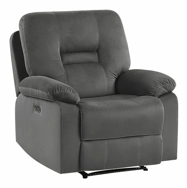 Relaxačné kreslo Bev (sivá) (s LED osvetlením)