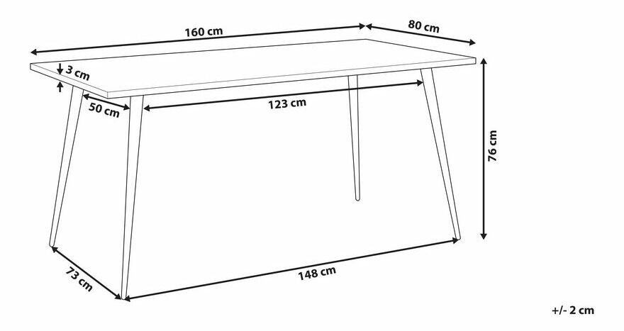 Blagovaonski stol SENTRO (bijela) (za 6 osoba)