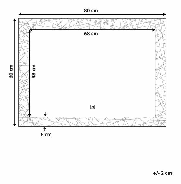 Fali tükör Nexza (ezüst)