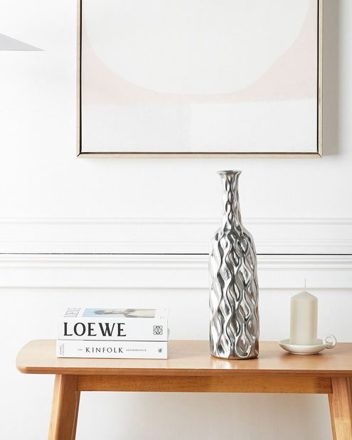 Vază BITLIS 45 cm (sticlă laminat) (argintiu)