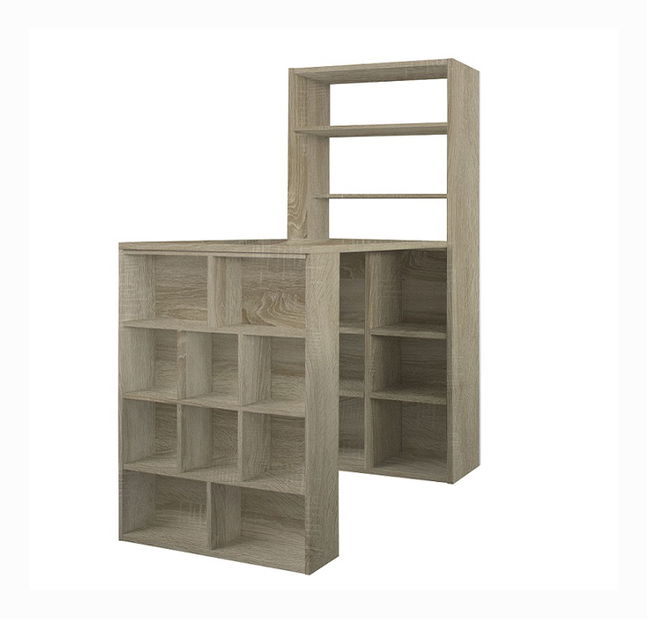 Regál s barovým pultom Gema (dub sonoma)