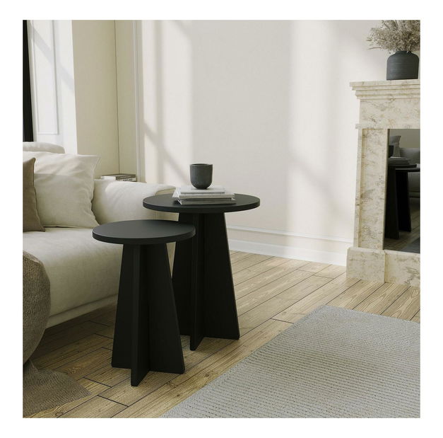 Set 2buc. măsuțe cafea Kabivo 1 (negru)