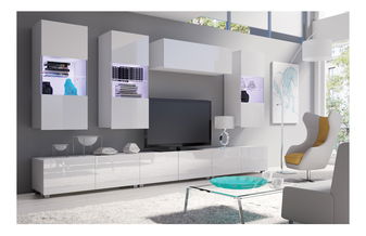 Mobilier living Calabria C11 (Alb) (fără iluminat)