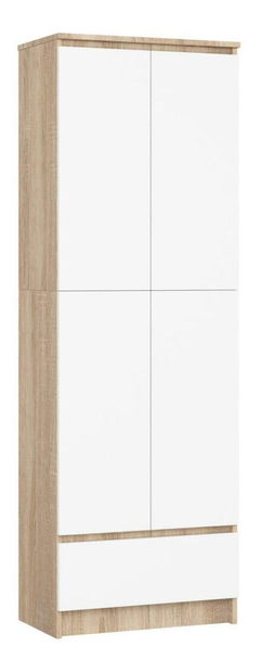 Policová skriňa Renzo (dub sonoma + biela)