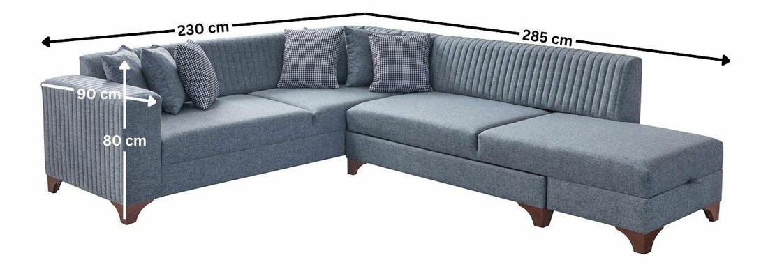 Rohová sedačka Westy (sivá) (P)