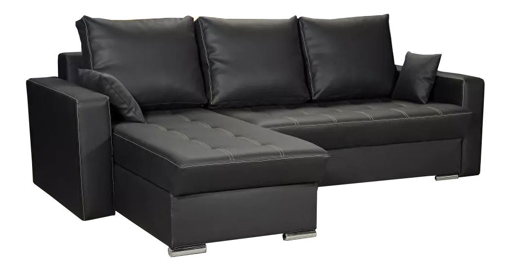 Rohová sedačka Valmero (čierna) (L)