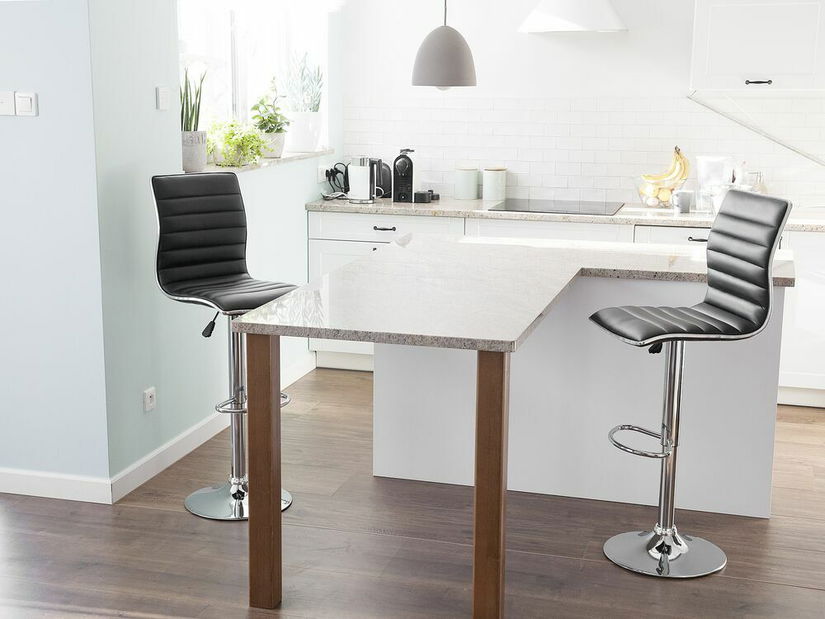 Set 2 ks. barových stoličiek LOCARNO (čierna)