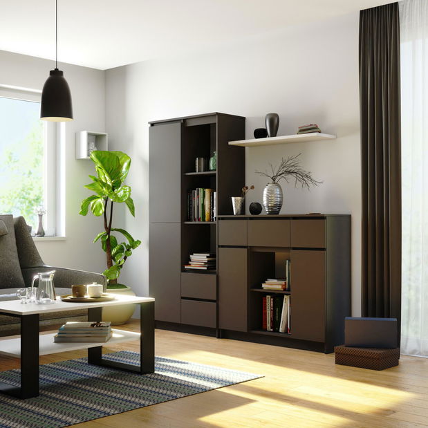 Komoda Kalista VII (sivý grafit)