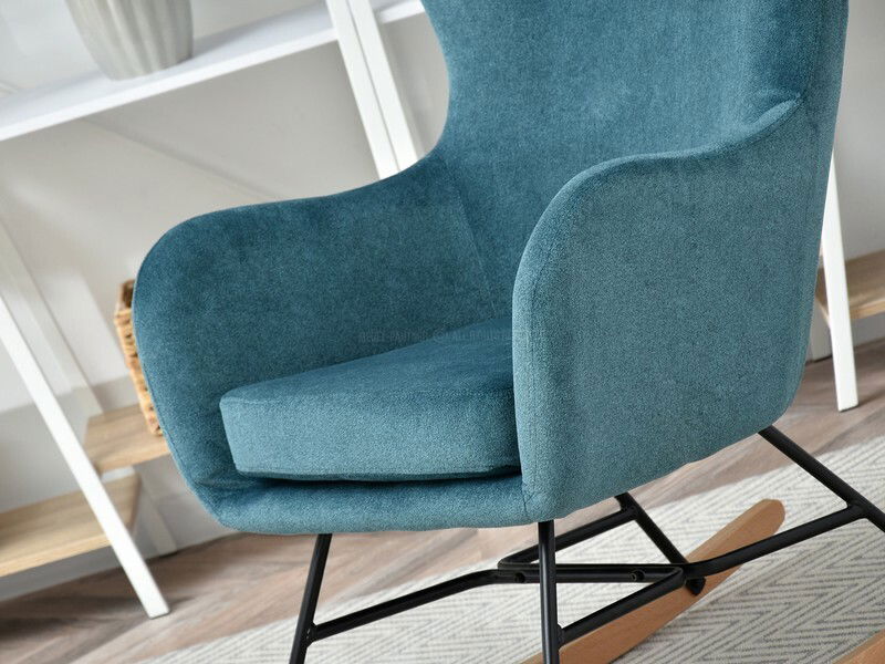 Fotoliu Nesia (turcoaz + fag alb)