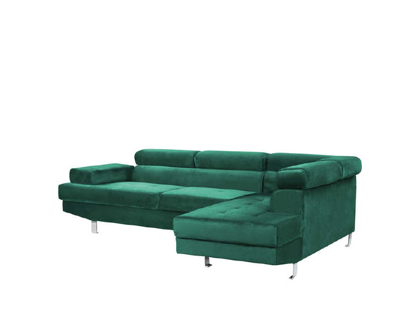 Rohová sedačka NOTRALE (zelená) (P)