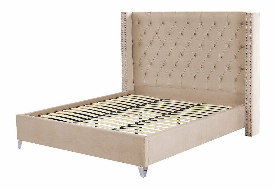 Franciaágy 180 cm LUBECK (ágyráccsal) (bézs)