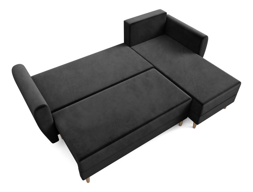 Sarokkanapé Paladio (fekete) (J)