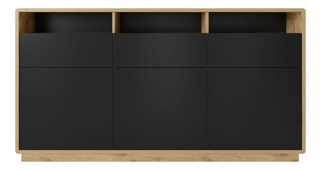 Komoda Albert Tip 26 (hrast taurus + crna mat)