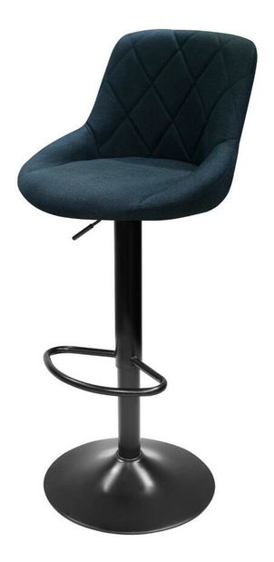 Scaun tip bar Teken (albastru închis + negru) 