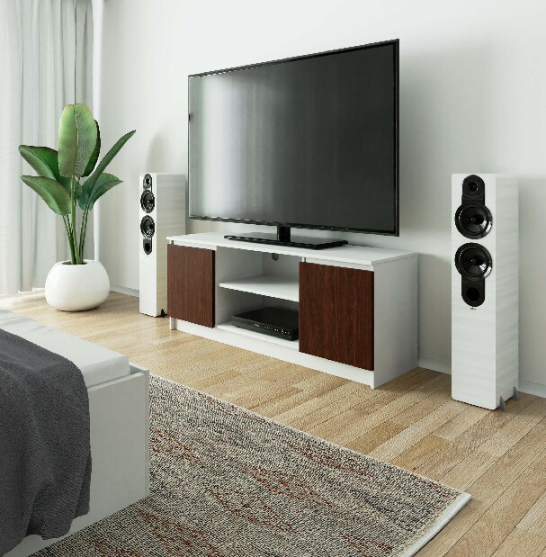 TV asztal Dariel (fehér + wenge)