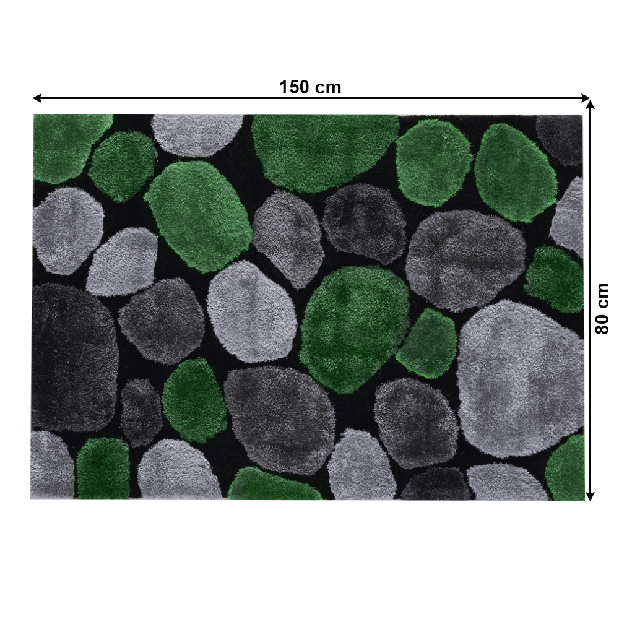 Kusový koberec 80x150 cm Pamela Typ 1 (zelená)