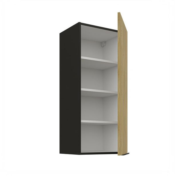 Dulap superior de bucătărie Carminia 40 G-90 1F (stejar cremona + negru)