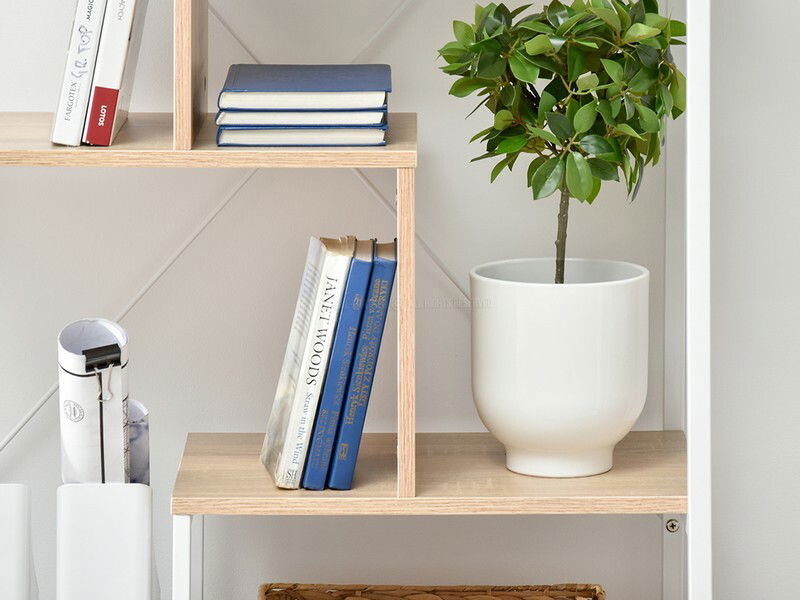 Regál Harp Ab (tölgy + fehér)