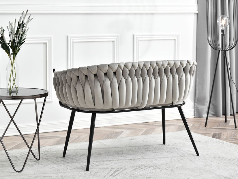 Pohovka dvojsedačka Radio (sivá + čierna)