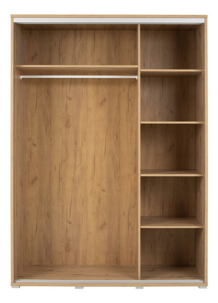 Dulap de haine cu uși glisante Peldon 155 (Stejar artisan) (cu oglindă)