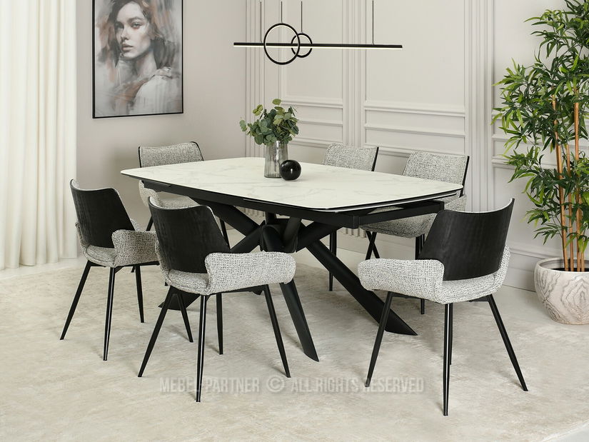 Stolička Glen K (čiernošedá + čierna)