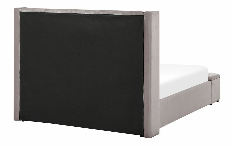 Bračni krevet 140 cm NAIROBI (textil) (siva) (s podnicom)