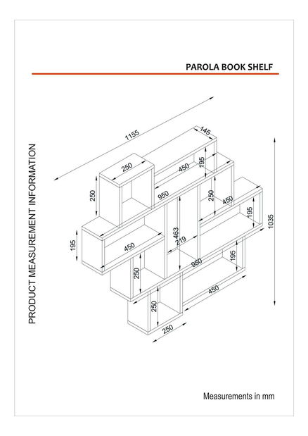 Polica Pascal (travertin)