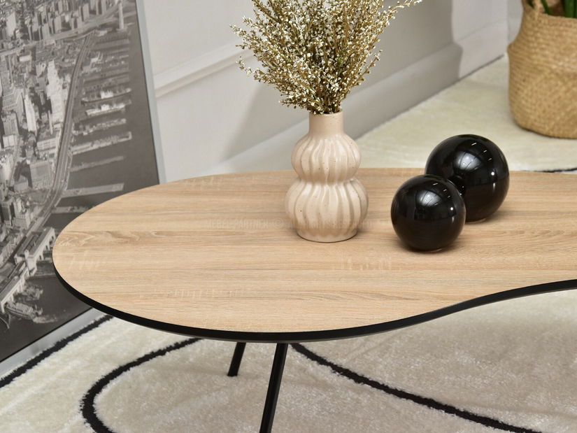 Konferenčný stolík Sirius (sonoma + čierna)