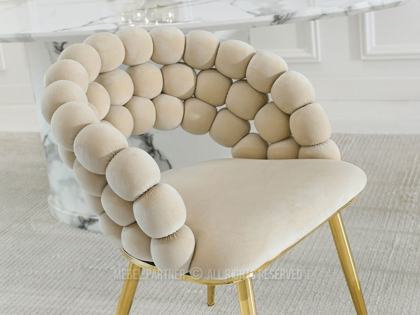 Szék Lulish (krém + arany)