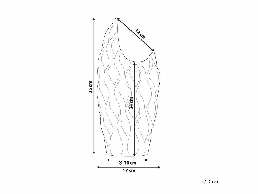 Vaza HARDALES 35 cm (stakloplastika) (srebrna)