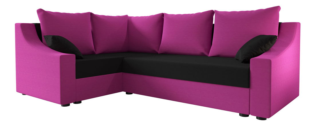 Sarok ülőgarnitúra Opal Plus (lila + fekete) (B)